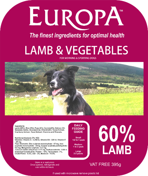 Picture of Europa Lamb & Vegetables 395g Tray