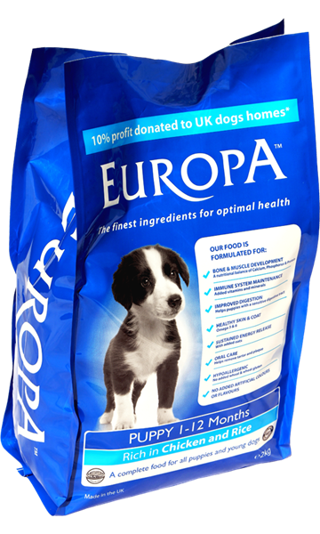 Picture of Europa Puppy / Junior Chicken & Rice 2kg