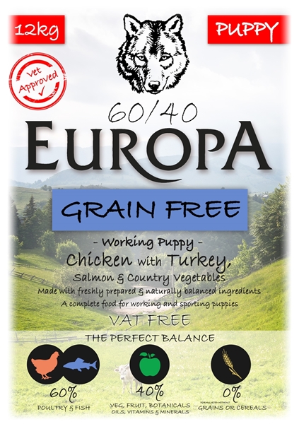 Picture of 60/40 Grain Free Puppy Chicken & Turkey 12kg