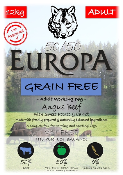 Picture of SPECIAL OFFER - Europa 50/50 Grain Free Angus Beef, Carrot & Sweet Potato 12kg x 2