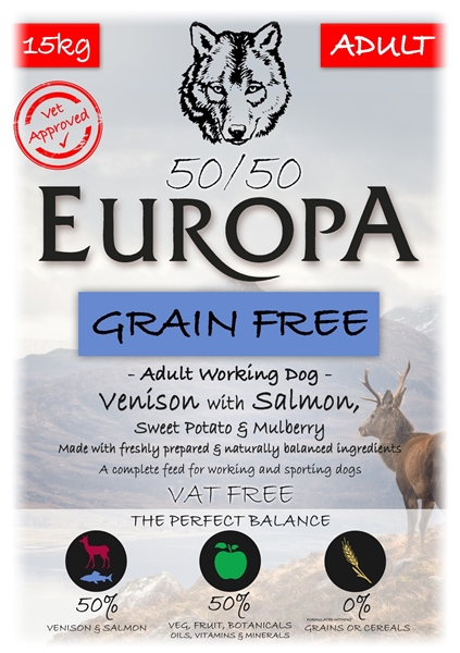 Picture of 50/50 Grain Free Venison & Salmon with Sweet Potato & Mulberry 15kg Free Delivery