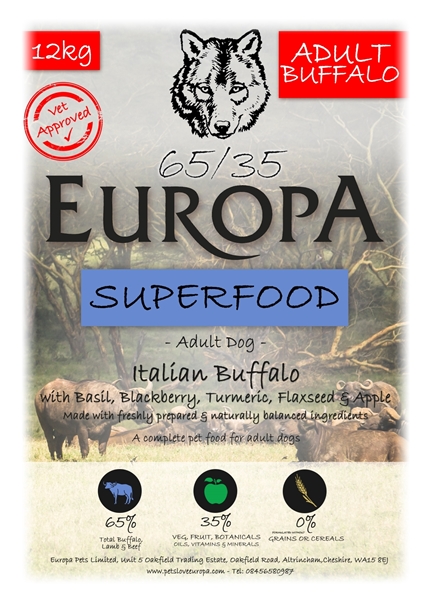 Picture of Europa Italian Buffalo 65/35 with Basil, Blackberry, Turmeric, Flaxseed & Apple now 15kg