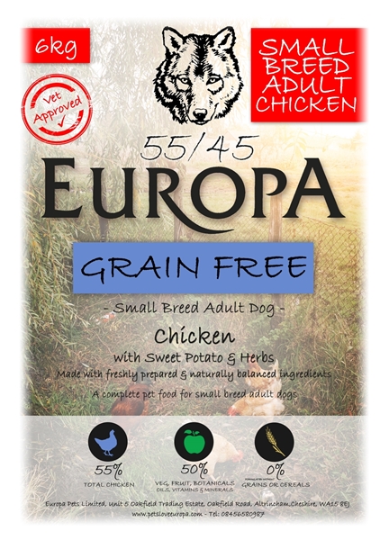 Picture of Europa Small Breed Chicken 55/45 with Sweet Potato & Herbs 6kg