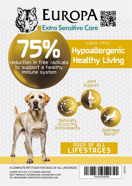 Picture of Europa Extra Sensitive care Hypoallergenic Healthy Living -10kg